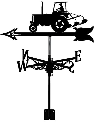 LaYiQimn Wetterfahne Wetterfahne Bauernhof Traktor Ornament Metall Wetterfahne Windrichtungsanzeige Szene Garten Windfahne mit Rostschutzbeschichtung Korrosionsbeständig 50 * 35 cm mit Ständer
