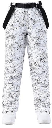 Trekkinghose Herren Damen Skihose mit Gummizug wasserdichte Wanderhose Latz Gefüttert Thermohose Arbeitshosen Baggy Softshellhose Winterhose Outdoor Hose Jagdbekleidung