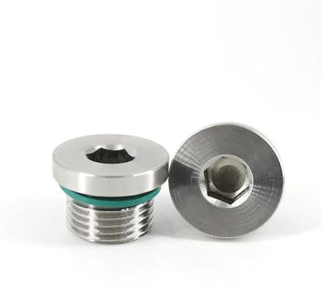1pc Metric Male Thread 304 Stainless Steel Hex Socket End Cap ED Fluorine Rubber Ring Flange Hexagon Oil Water Pipe Fitting RUAJOGYNVM(M12x1.5)