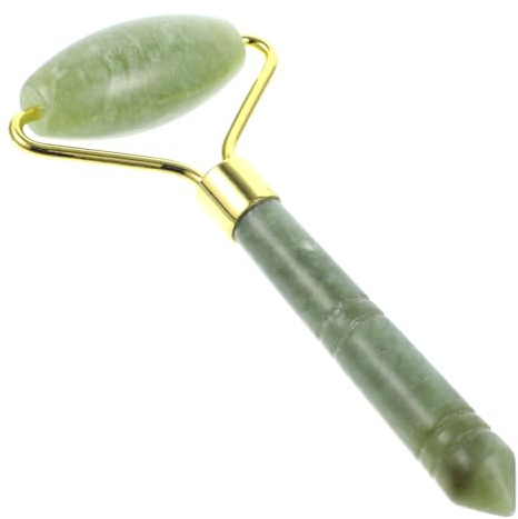 COLLBATH Anti Aging Jade Roller Gesichtsroller Kleines Massageroller Tool Aus Edel Jade Zur Linderung Von Gesichtsschwellungen Hautpflege Massagegerät Für Sensible Haut Und Reisegebrauch