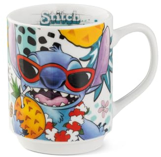 Egan Taza apilable Stitch blanca 350 ml