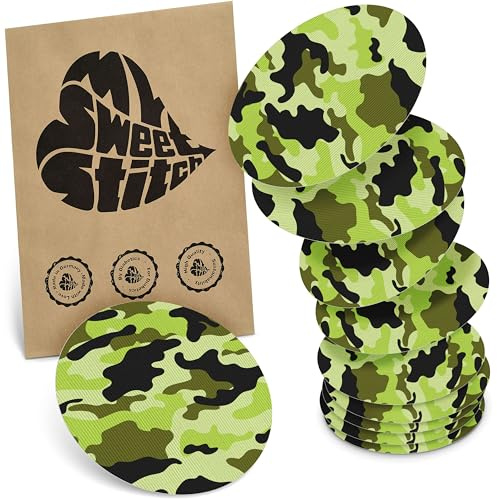 MySweetStitch - 10x Cerotti sensore universale rotondo, cerotto di fissaggio per FreeStyle Libre 3, Dexcom G7, Omnipod e altri, impermeabile, traspirante, delicato sulla pelle, Camouflage