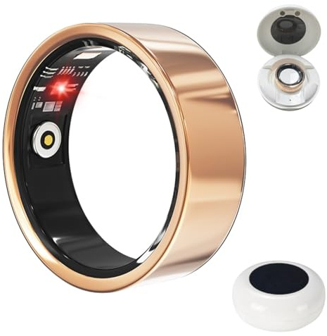 Smart Ring, IP68 Smart Ring für Damen Herren, Fitness Tracker Ring für Schlaf Herzfrequenz Blutdruck Sauerstoff Monitor, Roségold #13