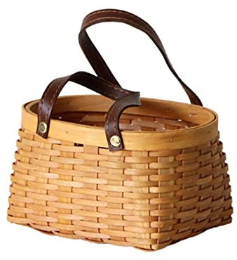 ABNNHK Picknickkörbe Aufbewahrungskorb Leichter Holzkorb Holz Natur Gut Handgefertigter Weiden-Picknickkorb (Eine Farbe 17X13,5X10Cm),Eine Farbe-17x13,5x10cm (Eine Farbe 17x13,5x10cm)