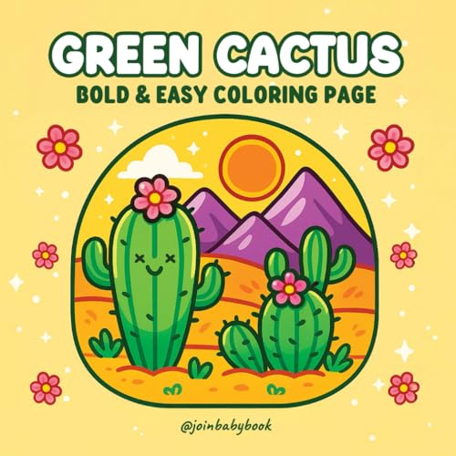 Cactus Coloring Book for Kids & Adults: 40 Unique Cactus & Succulent Designs to Color | Fun Desert Plants, Pots & Patterns | Relaxing Activity Book ... & Grown-Ups (Bold & Easy Coloring Books)