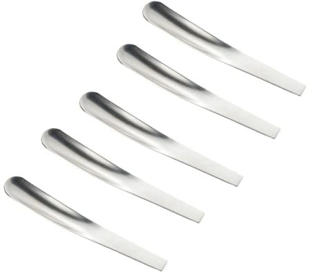 Mikinona 5piezas Cucharas Planas De Acero Inoxidable Cucharas Soperas Minicucharas Para Café Té Postres Para Hogar y Establecimientos