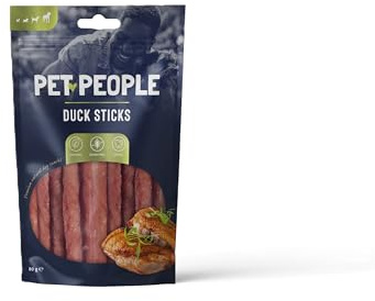 Pet People Duck Sticks 80g, Natural, Grain Free, High Protein, Dental Care, Dog Snacks - 8pc, 80g (12 Bags)