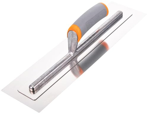 Toolty Cazzuola ultra flessibile per finitura in gesso, strumento manuale per finitura in acciaio inox, con impugnatura morbida, 40,6 cm
