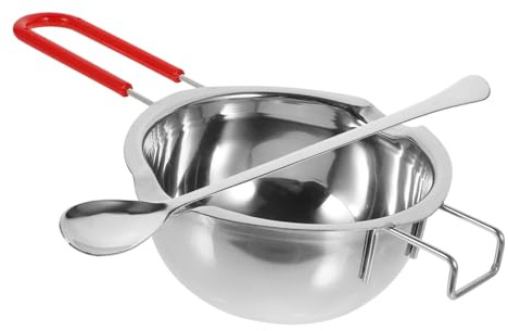 AKOOSY Stainless Steel Candle Melting Pot 400ml with Spoon Aromatherapy Wax Heating Pan Double Boiler for DIY Candle Making at Home