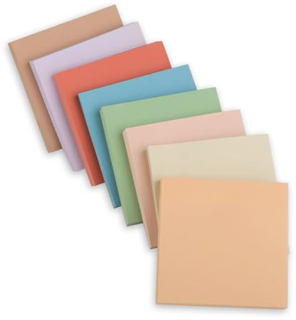 Notas Adhesivas MORANDI - Set de 8 Bloques, 100 Hojas por Bloque, 76x76mm, para Oficina, Escuela, Biblioteca y Casa, Ideal para Recordatorios y Notas