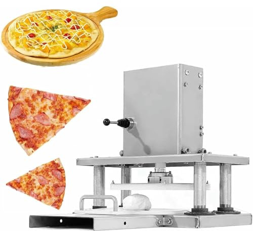 Commercial Pizza Press Machine-Adjustable, Stainless Steel Semi-Automatic Pizza Dough Press, Electric Pizza Maker, for Pizza, Pie, Tortillas, Pastry, Electric Tortilla Press,25cm