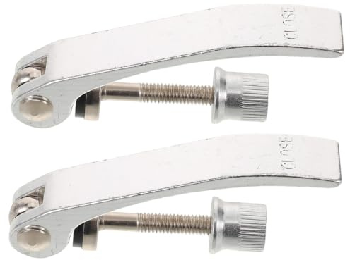 Cabilock 2pcs Aluminum Alloy Bike Seat Post Clamp Quick Release Bolt for Bicycle Seat Tube and Wheel Skewer Lightweight Cycling Replacement Parts for Road Mountain and Folding Bikes Silver
