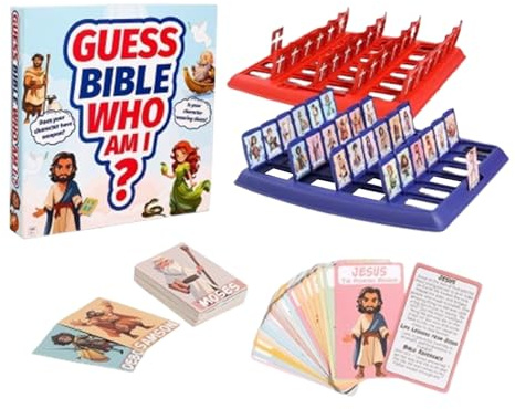 Ratespiel Bibel Wer Brettspiel - 24 Klassische Bibel Charaktere Für Entwicklung Und Spaß Als Spielzeug - Kinder Brettspiele - Für Arbeit Schule Zuhause Familienzeit Geburtstage Freunde Treffen