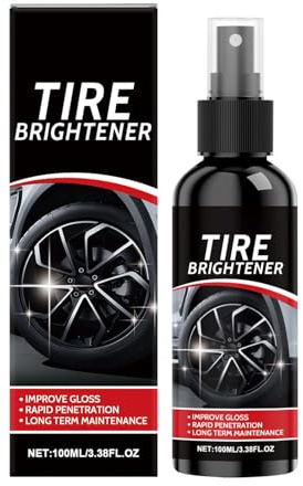Spray para neumáticos, 100 ml, capa protectora para neumáticos con brillo de larga duración, restaura el brillo negro profundo e ideal para coches, camiones, motocicletas, SUV, ATV y vehículos diarios