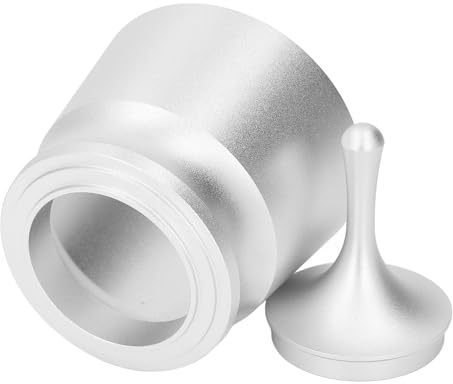 Hamwesh Taza Dosificadora de café Expreso, Taza Coctelera de café de Aleación de Aluminio de Gran Capacidad, Coctelera en Polvo con Accesorio para Cafeterías Caseras con Portafiltro de 51 53 58 Mm