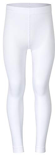 tanzmuster Kinder Ballett Strumpfhose Nina ohne Fuß und ohne Zwickel in weiß - 92-110