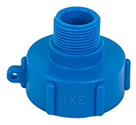 Bradas IBC Verbinder Regentonnenverbinder Tankverbinder Innengewinde S60x6 mit Schlauchanschluß 1 IBCS60F-M100 6065