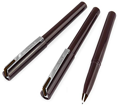 Pentel JM20 Stylo engångs reservoarpenna – Sepia bläck – paket med 3