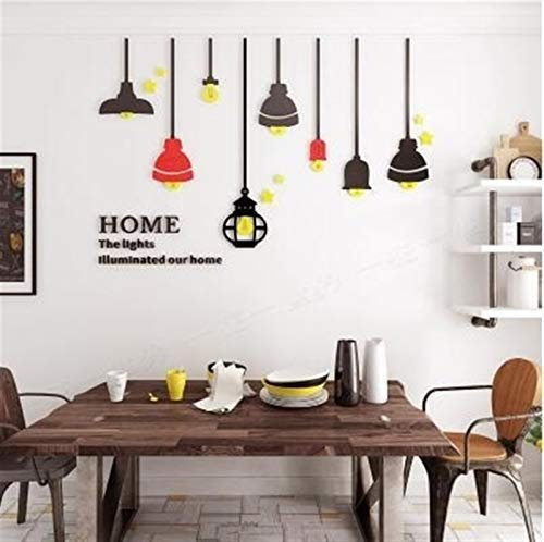 TYUTYU Beleuchtung Acryl Wandaufkleber Wohnzimmer Restaurant DIY Kunst Wandaufkleber Dinner Raum Kreative Dekoration (Color : 1, Size : Maximum Size)