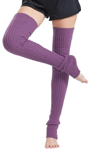 Nanxson Damen Stulpen Lange Gestrickt Beinwärmer Winter Beinstulpen Strumpf | 80er Stulpen,Frauen Gestrickte Strümpfe,Kniestrümpfe,Mädchen Leg Warmers,Warme Beinwärmer,für Ballett,Fitness,Yoga