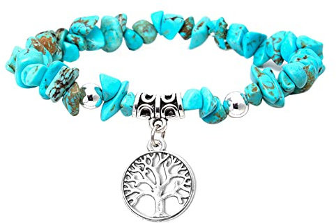 MILAKOO Splitterarmband Edelsteine Armband Damen Lebensbaum Armband Damen 7 chakra armband