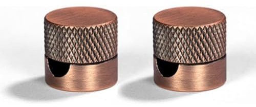 2 Pezzi - Sarè Fissaggio a Parete, passacavo in Metallo per Cavo Tessile - Rame Satinato