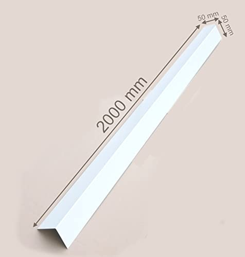 Alu Winkelblech 180x70mm Weiß RAL 9010 – 2m Länge – 0,8mm Aluminium L-Profil 90° – Kantblech für Fassade, Dach & Mauer – UV-Schutzfolie, Schutzlack Rückseite – Made in Germany