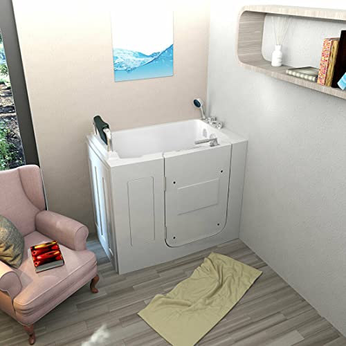 AcquaVapore Sitzbadewanne Senioren Wanne Sitzwanne mit Tür S08-C-L 110x68cm
