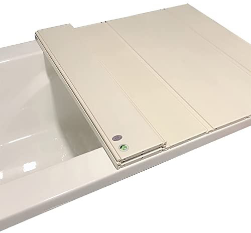 CHALKE Verdickte Badewannenabdeckung PVC-Faltisolierung Staubabdeckung Waschbeckenabdeckung Weiße Badewannenabdeckung Badewannenabdeckung (Size : 180x80x1.2cm)