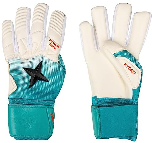 Derbystar Hydro v23 Torwarthandschuh weiß/türkis, 12