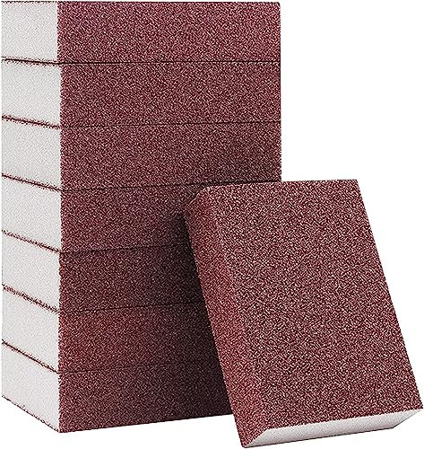 8 Stück Carborundum Schwamm Nano Schmirgelschwämme Kaspische Stein Topf Reinigungsbürste Rost Radiergummi Körnung Scheuerschwämme Topfreinigung Pads mit Carborundum Waschen Küche Reiniger Werkzeug (10