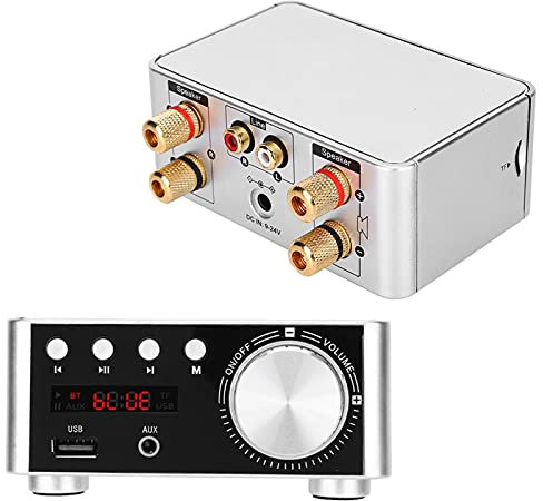 HIFI Amplificador Bluetooth 5.0 de Audio Digital - Reproductor de Tablero 50W X 2 Estéreo (Negro) - Componentes Electrónicos