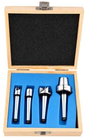 MT1 Wood Lathe Spur Cup Centre Set 4 Pcs High Precision Steel Turning Accessories with Drive Center for Woodworking Lathes