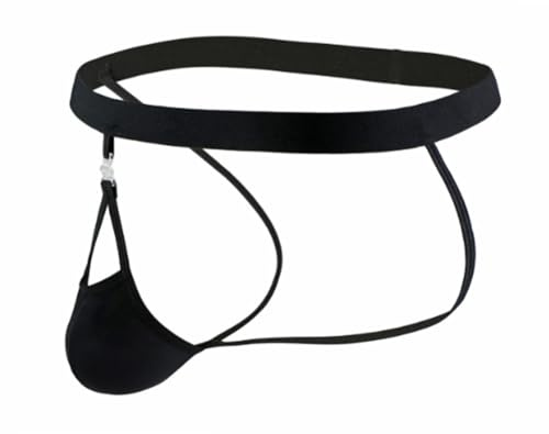 OLIns Jockstrap Sexy Uomo Intimo Perizoma C String (Black,4XL)
