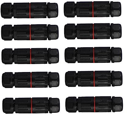 jojofuny 10pezzi Connettori Cavi Impermeabili Connettori Elettrici Resistenti Temperature Alte Per Illuminazione Esterna Giardinaggio e Uso Ambienti Umidi