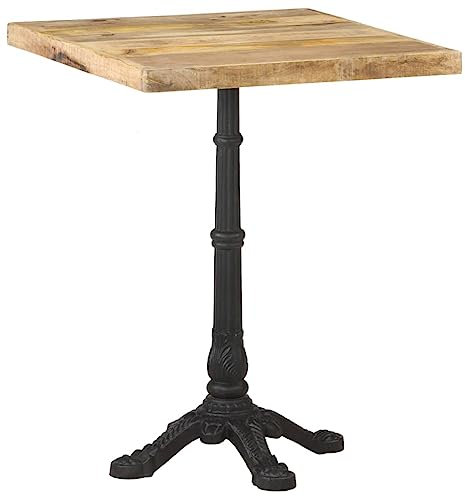 Willood Bistrotisch 60x60x77 cm Raues Mangoholz