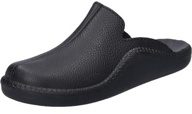 Josef Seibel Herren Pantoffeln Monaco 202 G, Männer Hausschuhe,Weite H (Weit),hausschlappen,hauslatsch,hofschuh,pantine,schwarz,43 EU