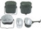 Mess Kit Lunch Box Set, Aluminium Alloy Military Mess Tin Nonslip Design Hiking Picnic Utensils Cookware for Outdoor Camping