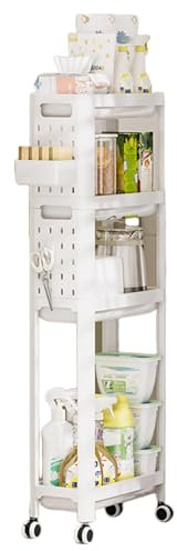 Kitchen Cart | Trolley Organizer with 4 Levels | Mobile Rack with Wheels, Small Kitchen Trolley for Garden Tools