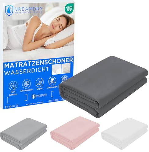 Dreamdry Matratzenschoner 160x200 - Inkontinenzunterlage waschbar, Matratzenschoner 160x200 wasserdicht, wasserdichte Matratzenauflage, Matratzenbezug, Nässeschutz