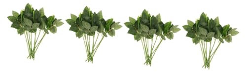 Amosfun 40 Künstliche Blumenstangenstiele Dekorative Blumenstiele Blumenpicks Mit Blättern Stielen Für DIY Blumenstiele Blumenstiele Für Den Garten