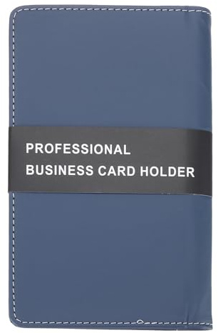 PATIKIL Porte-Cartes de Visite en Cuir, Organisateur de Livre de Cartes de Visite Professionnel, Porte-Livre de Cartes de Visite Capacité de 240 Cartes pour Différentes Cartes, Bleu