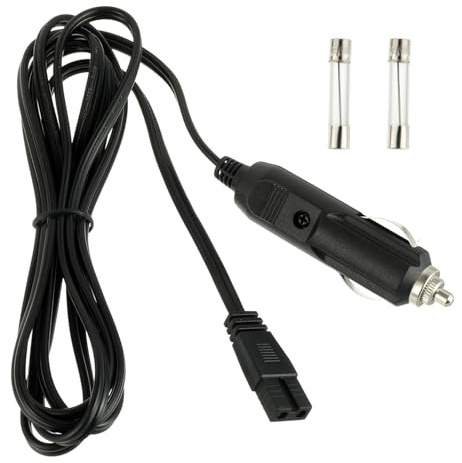HUAREW 12V 10A DC Kühlbox KFZ Ersatzkabel | 2m Zigarrenstecker Stromkabel Kabel für Auto Kühlbox Mini Kühlschrank Mobicool
