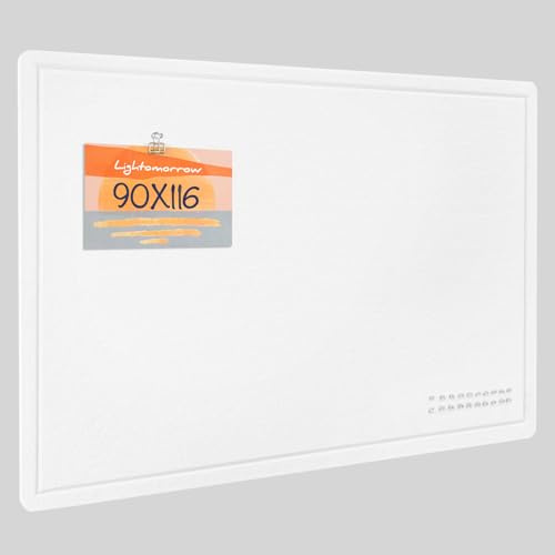Stor anslagstavla – 90 x 118 centimeter, dekorativ filt vägg – vikbar fotodisplay med självhäftande tejp, inklusive 20 nålar – vit