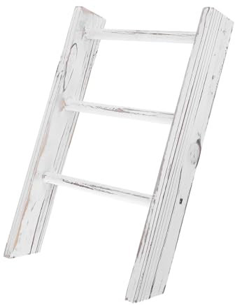 Cabilock Elegantes Mini-leiterregal Dekoratives Wohnaccessoire Für Das Badezimmer Leiter Für Decken Handtuch-Organizer Ländliche Badezimmerdekoration