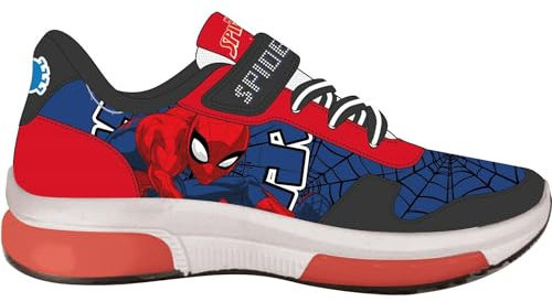 CERDÁ LIFE'S LITTLE MOMENTS Deportiva Niños con Luces LED Interactivas Spiderman Suela PVC, Zapatillas, Azul, 31 EU