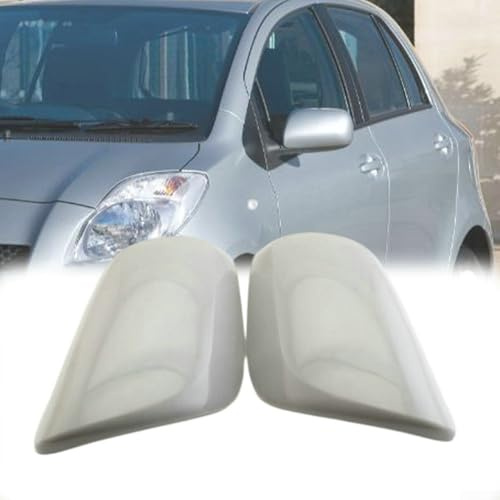 GLOBALHUT Außenspiegel-Abdeckungen für Toyota Yaris 2007–2013, grau, ABS, Ersatz-Paar, Fahrerseite vorne Links rechts 87945-0D907