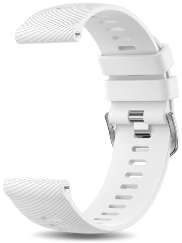 YLK 18mm 20mm 22mm Bracelet de Montre en Silicone, Souple Bracelet de Replacement en Dégagement Rapide avec Boucle en Même Couleur Homme Femme