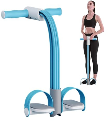 laxreheye Fußpedal, Fitness-Pedal, Widerstandsbänder mit Yoga-Gurt, elastisch, Anzahl der Stimmen, Beintrainer, multifunktional, für Jugendliche und Erwachsene
