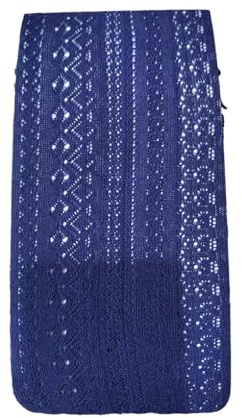 Wdfnexalai Collant in cotone lavorato a maglia Donna Bella Collant in pizzo Calze a vita alta Calze a righe Collant femminili Buona elasticità, Blu scuro, 8